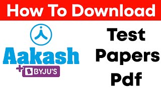 How to Download Aakash Test [upl. by Chancelor]