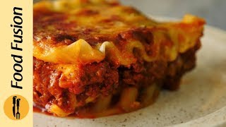 Lasagne with Homemade Ricotta Cheese Recipe By Food Fusion [upl. by Radu]