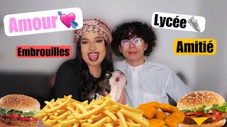 MUKBANG AVEC MON FRÈRE DE 16 ANS ON DISCUTE DE TOUT ET ON MANGE BIEN IHI [upl. by Mungo]