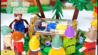 Building the glass coffin 🍎 Finishing LEGO Snow White and the Seven Dwarfs Cottage build amp review [upl. by Alison718]