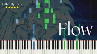 Flow  FFXIV ENDWALKER Piano Cover Tutorial [upl. by Ybhsa]