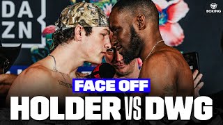 Tayler Holder vs DWG Earth  Weighin and face off ahead of Holder’s boxing return 👀 [upl. by Annaiel]