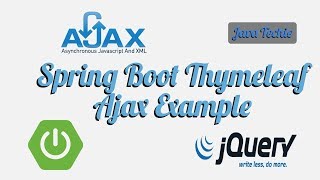 How to integrate JQuery Ajax POSTGET amp Spring MVC  Spring Boot  Java Techie [upl. by Brew586]