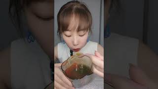 ASMR MUKBANG  Caviar Shrimp with Chili Sauce 칠리 소스를 곁들인 캐비아 새우 Udang Kaviar dengan Sos Cili 1995 [upl. by Leiser]