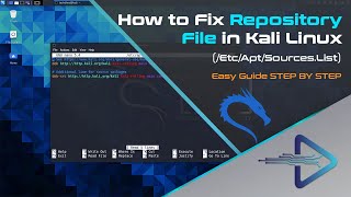 How to Fix Repository File in Kali Linux  EtcAptSourcesList [upl. by Drahsir]