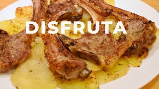 COSTILLAS AL HORNO CON PATATAS cortos shorts [upl. by Ahtera]