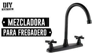 Cómo instalar una MEZCLADORA o LLAVE para el fregadero de tu cocina  MEJORA TU CASA DIY [upl. by Ettenuj727]