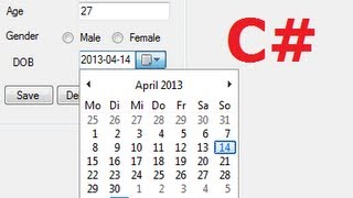 C Tutorial 23 How to use DateTimePicker and save date in Database [upl. by Naejeillib]