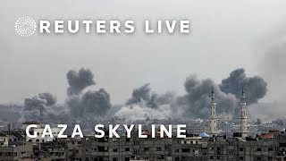 LIVE View of the Gaza skyline [upl. by Ludovick]