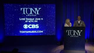 2017 Tony Award Nominations Announcement [upl. by Jeb882]