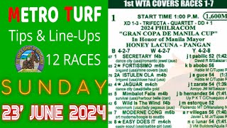 MMTCI LIVE RACING TIPS FOR SUNDAY  JUNE 23 2024  100 PM START TIME  12 RACES [upl. by Toffic278]