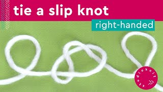 How to Tie a Slip Knot for Beginning Knitters [upl. by Ydnic]