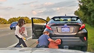 Arkansas Trooper Fires Weapon After Driver Attacks Her During Traffic Stop [upl. by Nedah93]