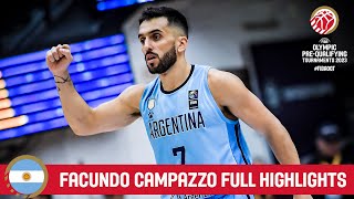 Facundo Campazzo  ARG  Full Highlights from FIBA Olympic PreQualifying Tournament 2023 Argentina [upl. by Airdnaxela]