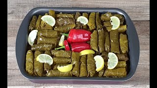 Best Stuffed Grape Leaves the Egyptian Way  طريقة عمل محشى ورق عنب [upl. by Joselyn338]