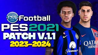 PES 2021 TUTORIAL PS4PS5PC  PATCH V11 20232024 ORDINE CAMPIONATI E NUOVI AGGIORNAMENTI [upl. by Turk]