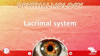 ch lacrimal system Ophthalmology [upl. by Alamak]