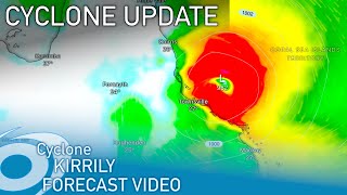 Tropical Cyclone Kirrily Forecast to Make a Strong Category 2 Landfall over Townsville Tonight [upl. by Daffie]