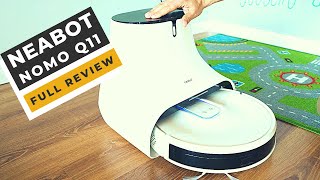 Neabot Nomo Q11 Robot Vacuum Review Futuristic Design Meets Decent Cleaning Performance [upl. by Ttoille]