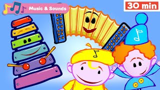 The Notekins  Learn Musical Instruments for Kids  Early Learning Videos  Xylophone  Accordion [upl. by Notnarb]