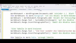 Word Dateien mit VisualBasic programmieren und erstellen [upl. by Noslrac]