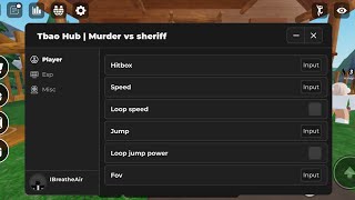 Op Tbao Hub  Murderer Vs Sheriff Duels Script  🔥 Pastebin  keyless 🔥 [upl. by Nohtiek]