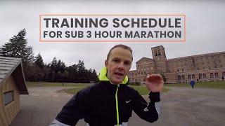 Training Schedule for Sub 3 Hour Marathon  Extramilest [upl. by Kynthia]