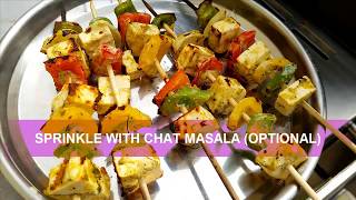 How to make Paneer Tikka ON GRILL  Paneer Tikka Barbaque  Tikka Skewers [upl. by Janos853]