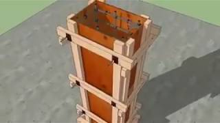 How to fix formwork for column at site [upl. by Araic66]