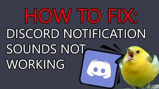 Discord Notification Sound Fix [upl. by Meuser]