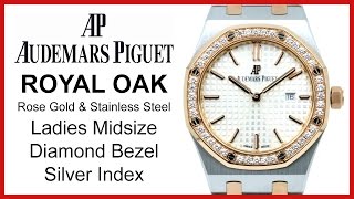 Audemars Piguet Royal Oak Ladies TwoTone UNBOXING amp REVIEW  Diamond 67651SRZZ1261SR01 [upl. by Bronwyn]