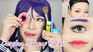 8 Cosplay Makeup Hacks EVERYONE Should Know  Face Taping Brow Concealing Anime Lips [upl. by Lederer]