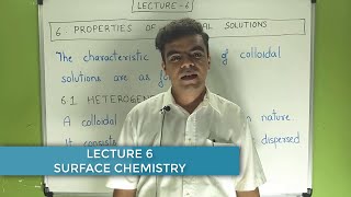 SURFACE CHEMISTRY  Class 12  Lecture  6  PROPERTIES OF COLLOIDAL SOLUTIONS  Rohit Dhingra Sir [upl. by Hatokad901]