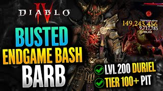 Diablo 4  Endgame Bash Barbarian Build Guide  Best Barb Build Season 4 [upl. by Fulks]