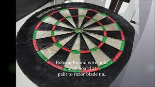 Round wire to Razor blade Robson Dart Board replaced back board dart board repair [upl. by Bree]