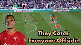 Liverpools Incredible Offside Trap vs Newcastle [upl. by Eversole]