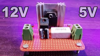 How To Make 12V To 5V 3A Converter  5V REGULATED POWER SUPPLY [upl. by Kcirevam273]