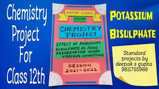 potassium bisulphate chemistry chemistryproject chemistryclass12 projectsclass12 cbseprojects [upl. by Zebada278]