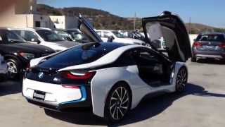 NEW BMW i8 WALK AROUND CRYSTAL WHITE PEARL METALLIC WITH DALBERGIA BROWN INTERIOR [upl. by Helprin151]