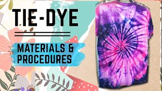 How to do Tie Dye Materials and Procedures [upl. by Dorman]