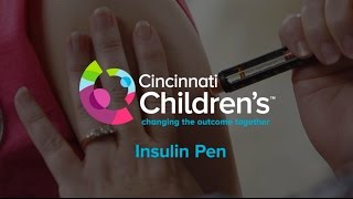 How to Give an Injection with an Insulin Pen  Cincinnati Childrens [upl. by Vitoria]