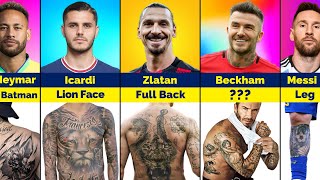 Footballers with Best Tattoos on their bodies [upl. by Dnumsed535]