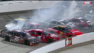 HUGE RED FLAG CRASH IN OVERTIME  2022 CALL 811 250 NASCAR XFINITY SERIES AT MARTINSVILLE [upl. by Atekehs]