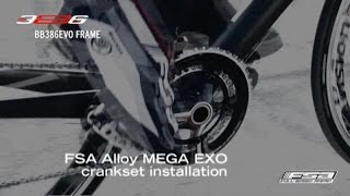 How To Install A MegaExo Aluminium Crankset On A BB386EVO Frame  FSA Road [upl. by Nivlac]