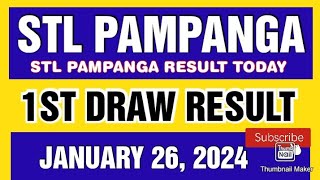 STL PAMPANGA RESULT TODAY 1ST DRAW JANUARY 26 2024 11AM [upl. by Pulcheria]