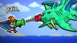 Beating Terraria with bad weapons only [upl. by Jarrid]