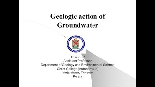 Geological Action of groundwater [upl. by Valer]