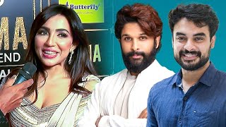 Allu Arjun amp Tovino Thomas are the hottest actors in South India  Parvathy Nair on the red carpet [upl. by Alice]