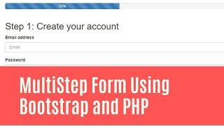 Multistep Form Using Bootstrap and PHP MultiStep Form Submit and Save Into MySQL Using PHP [upl. by Nnawaj988]