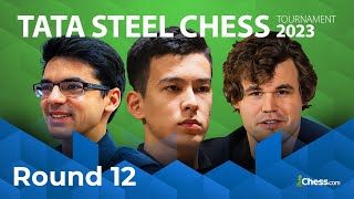 Will So Carlsen or Giri CHASE Down Nodirbek With Two Rounds Left In The 2023 Tata Steel Masters [upl. by Ardeha]